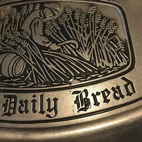 Pewtarex Pewter Bread Serving Our Daily Bread - Picture 2 of 8